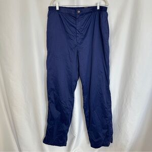 Sunice Golf Windbreaker Rain Pants Mens XL Blue Navy Softshell Ankle Zip Lined‎